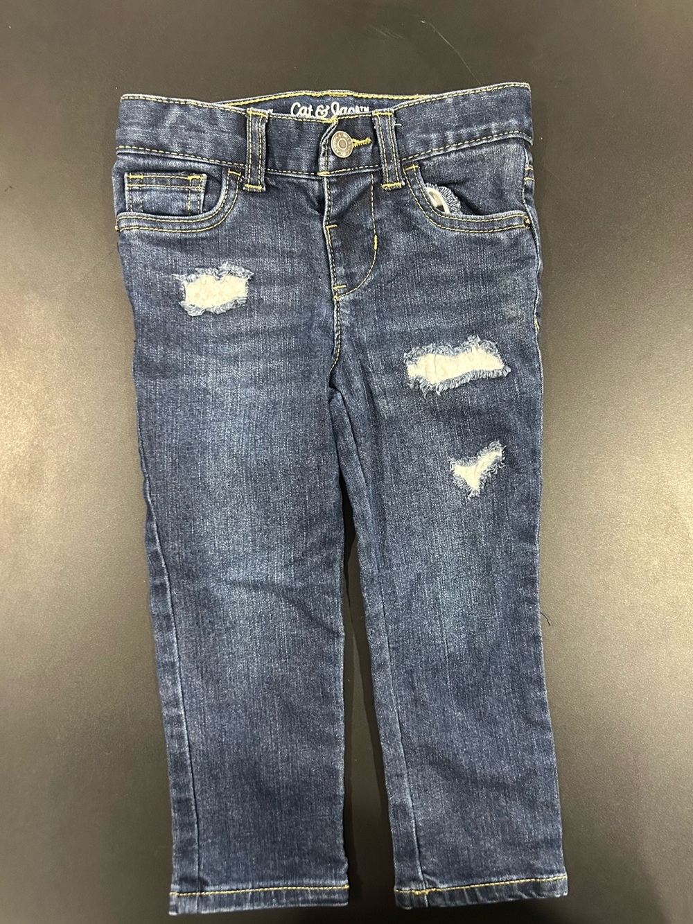 Cat & Jack Navy and Light Blue Skinny Stretch Jeans - 3T